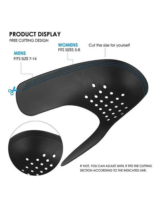3 Pairs Shoe Crease Protector, Shoes Anti Wrinkle Shields, Toe Box No Creases Reduce, Insert Stopper Gaurds Preventer Feilds Against for Running Casual Shoes Black - Image 3