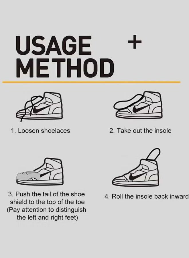 3 Pairs Shoe Crease Protector, Shoes Anti Wrinkle Shields, Toe Box No Creases Reduce, Insert Stopper Gaurds Preventer Feilds Against for Running Casual Shoes Black - Image 5