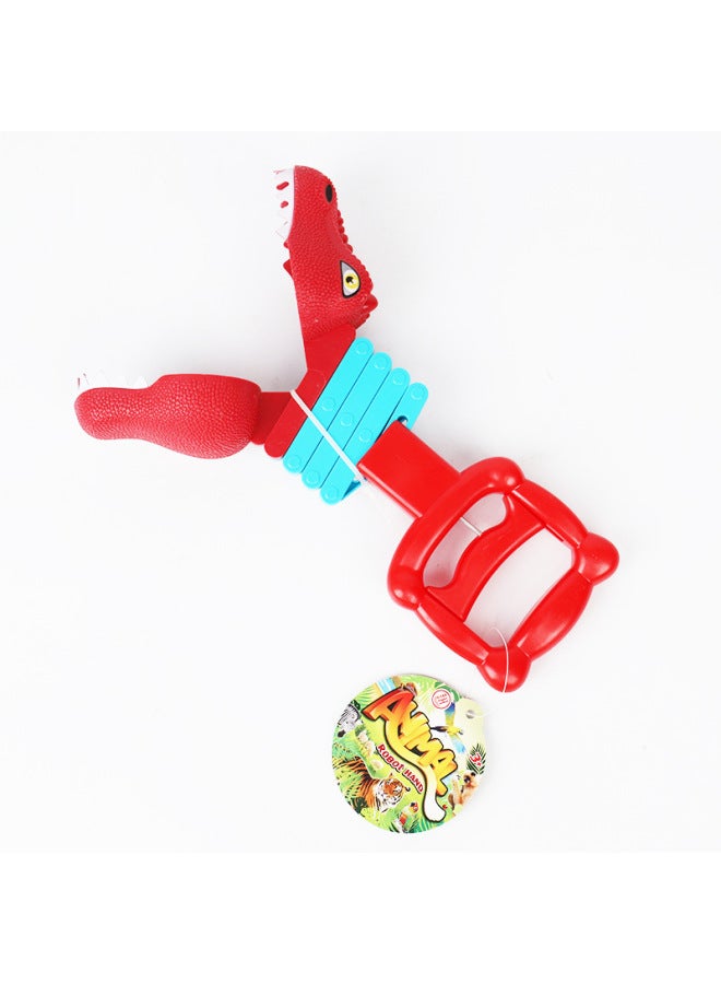Children's Mechanical Arm Toy Clip Crab Claw Crocodile Pliers Short Crab Clip Telescopic Hand Pull Clip Animal Clip-Color:Telescopic Dinosaur Head Manipulator - Image 1