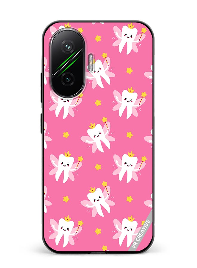Protective Case Cover For Xiaomi Poco F7 Cute Tooth Fairy Design Multicolour