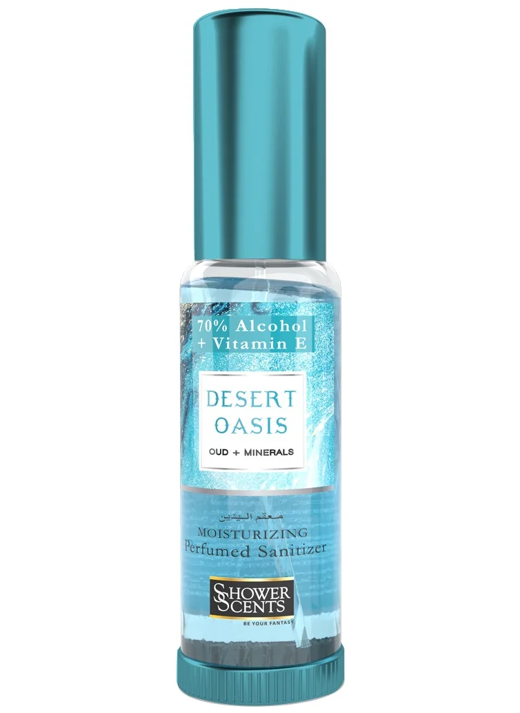 Shower Scents Shower Scents Desert Oasis Mositurizing Perfumed Hand Sanitizer Spray with Glycerin and Vitamin E 30ml