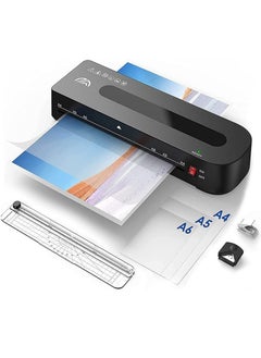 Perforlld Laminator, A4 Laminator Machine, 5 in 1 Thermal Laminator for Home Office School Use, 9 inch Max Width, Quick Warm-Up, Paper Trimmer, Corner Rounder, Hole Puncher, 15 Laminating Pouches
