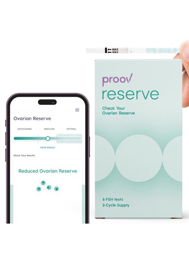 Proov Reserve | Ovarian Reserve FSH Test for at Home| Non-invasive Testing | Results in 10 Minutes | 6 Urine FSH Tests - Image 1