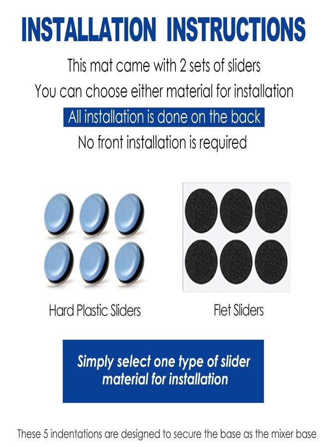 MIMORE Mixer Slider Mat for KitchenAid Stand Mixer 4.5-5 QT Tilt Head, Mixer Mat Compatible with Classic 4.5 QT KitchenAid Mixer Accessories 5 QT Artisan Kitchen Aid Mixer Slider Mat - Image 4