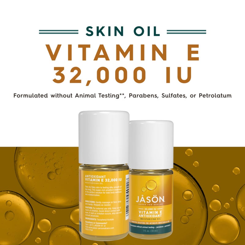 JASON Vitamin E 32,000 IU Moisturizing Oil , For Targeted Solutions, 1 Fluid Ounces - Image 2