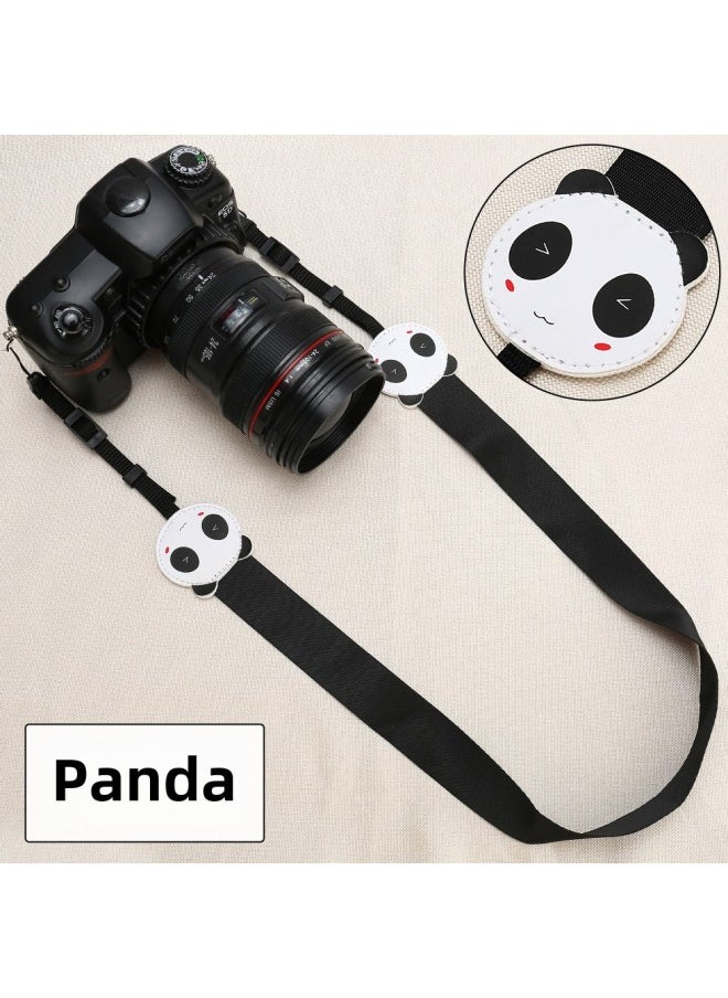 Generic Micro SLR Strap Cute Mickey Palm Camera Shoulder Strap Suitable For Polaroid Mini25 Fuji Sony Canon-Color:Panda  - Image 1