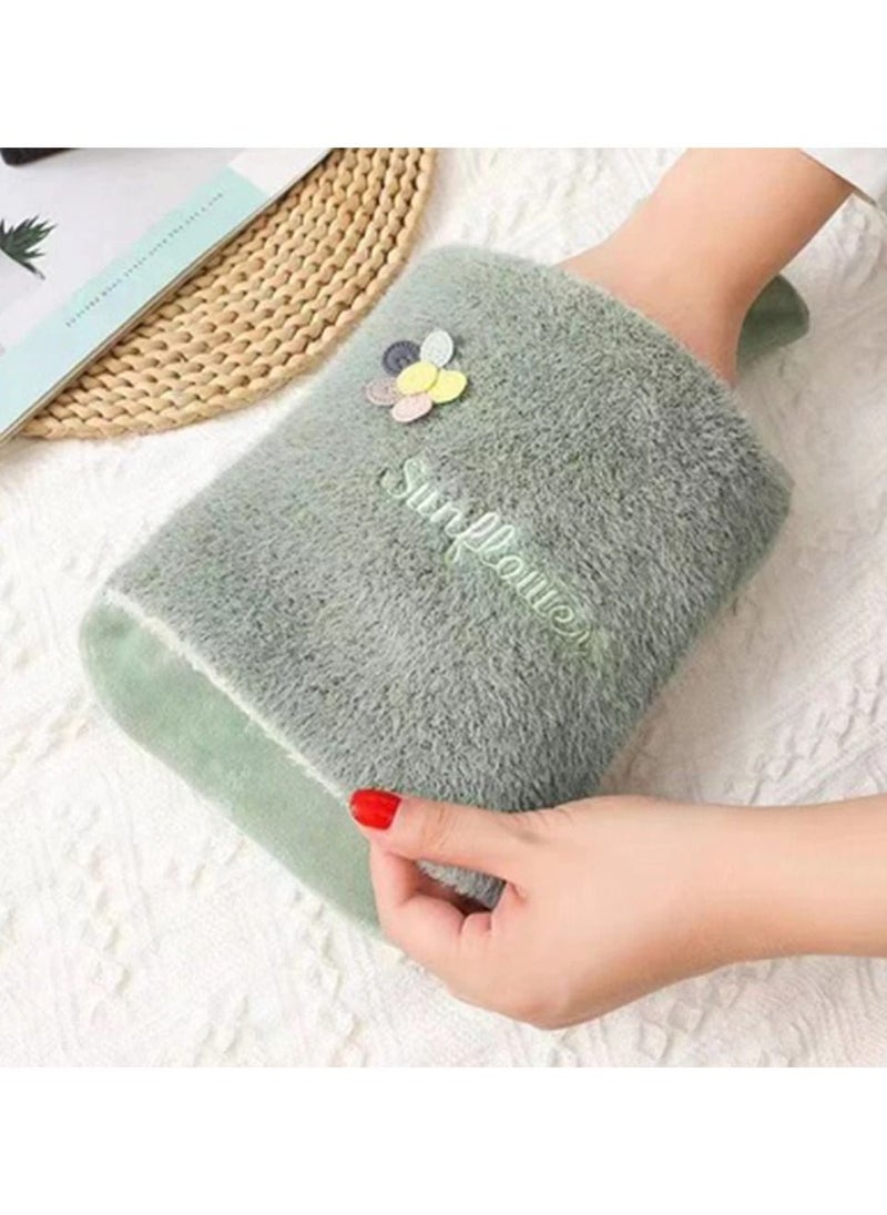 Sunflower - Hot Water Bag with Plush Cover 1.8L Large Capacity Rubber Hot Water Bottle Hand Feet Warmer - Image 1