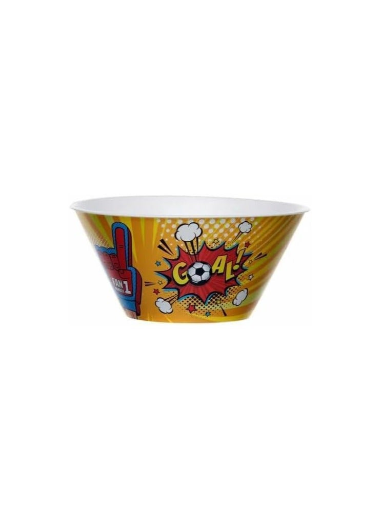 Herevin Goal Printed Reusable Chips And Snack Bowl 754Ml Multicolour - Image 2
