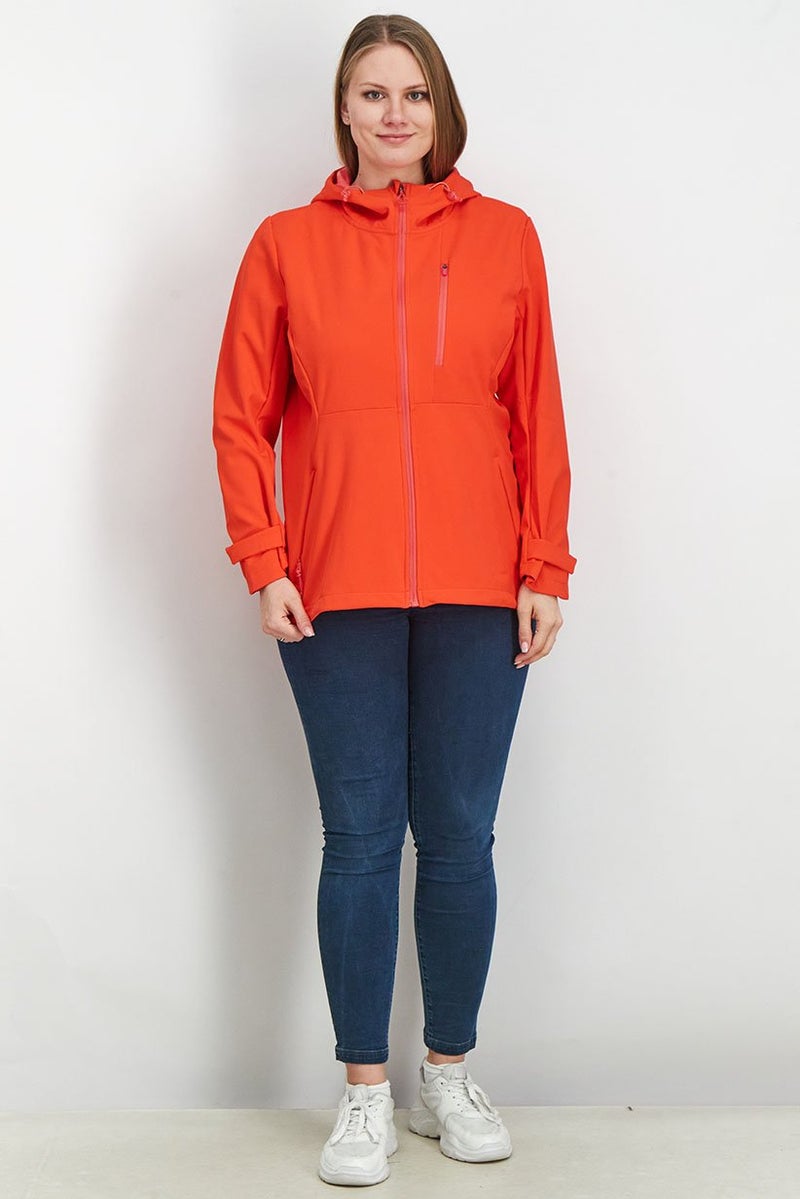Tchibo Women Plain Soft Shell Jacket, Red  - Image 4