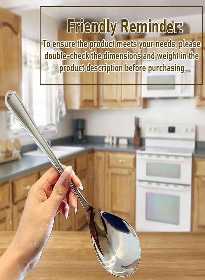 Txhlyx 18/10 Stainless Steel Serving Spoons Set of 2 – 10.5 Inch Buffet Spoons, Elegant Polished Finish, Dishwasher Safe for Home, Restaurant & Catering - Image 2