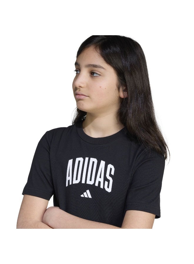 Adidas J Colleg T Black Training T-Shirts For Junior 7-8Y - Image 4