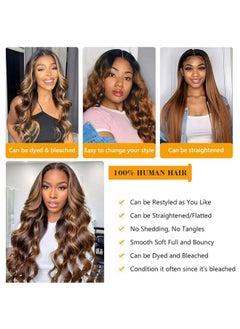 QTHAIR QTHAIR 1B/4/30 Ombre Closure (16in) 16A Grade Body Wave 4x4 Transparent Color Swiss Lace Closure Brazilian Unprocessed Virgin Human Hair Dark Roots 3 Tone 1B/4/30 Body Wave Closure  - Image 4