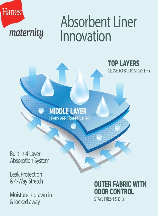 Hanes Women's Maternity Reusable Nursing Pads, 4-Pack, Light Leak Protection, Moisture-Wicking, One Size Fits All, Deep Glow - Image 4