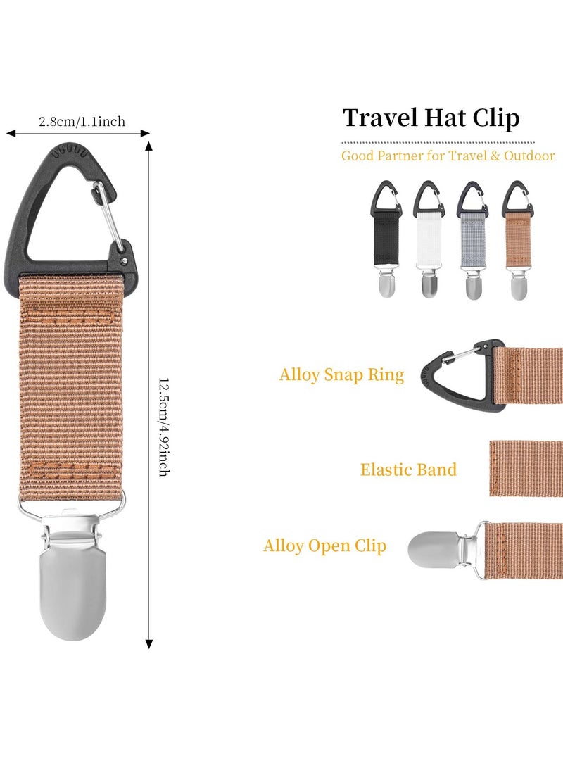 4 Pack Travel Hat Clips Hands Free Accessory for Bags Backpacks Purses Totes Black - Image 4