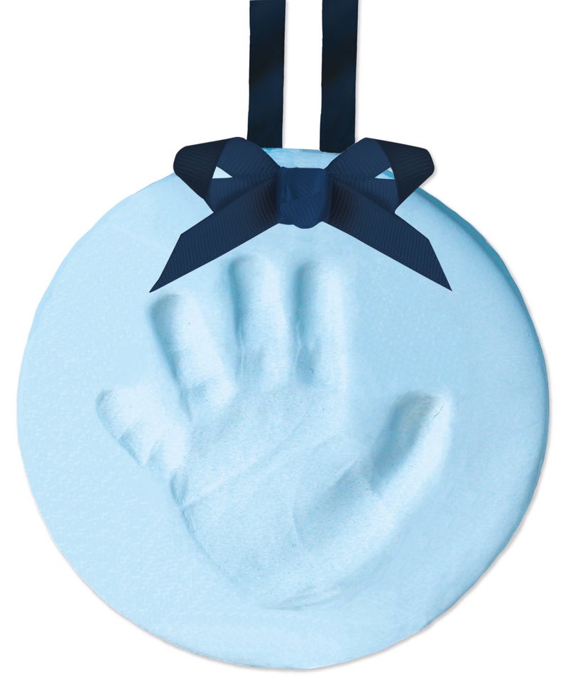 Tiny Ideas Baby Handprint or Footprint DIY Keepsake Ornament Kit Baby Boy Nursery Dcor Newborn Gift for Expecting Parents Blue
