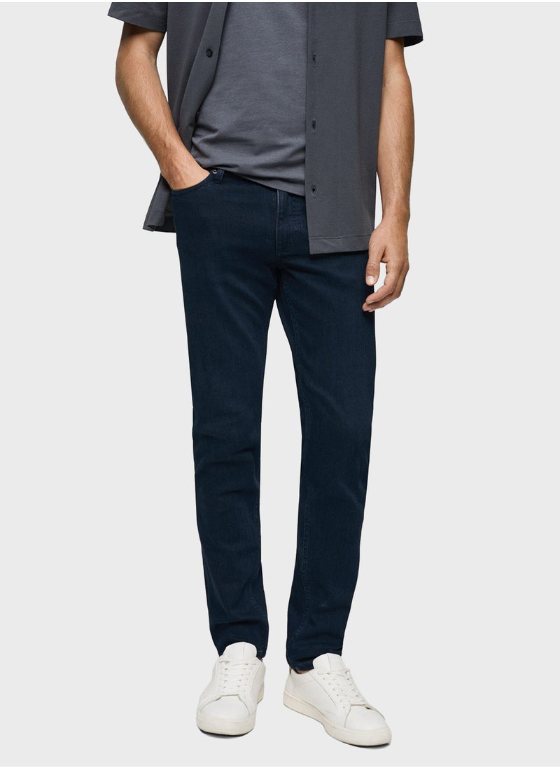 Mango Man Casual Sim Fit Rinse Wash Jeans  - Image 1