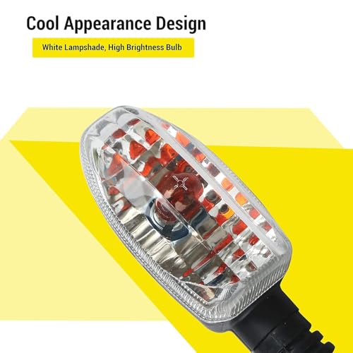 VTRUST Blinker Indicator Assembly Compatible for Bajaj Discover 100 (Front Shocker Type) | Bike Turn Signal Light Indicator Lamp | Durable Amber Lens | Set of 2 - Image 3