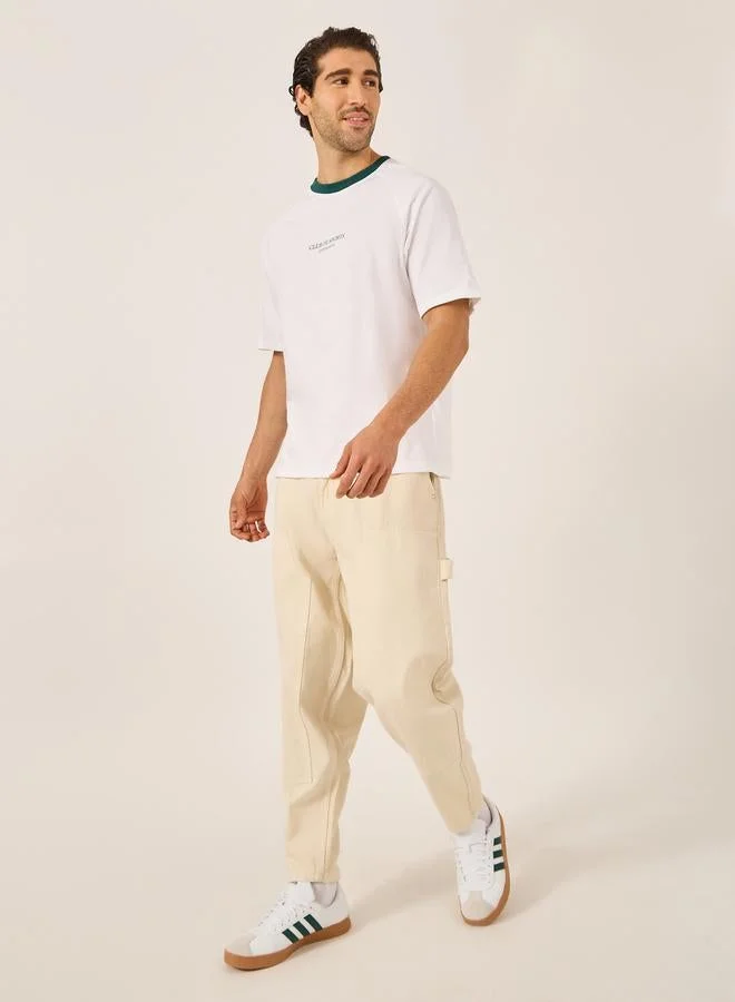 Styli Styli Printed Raglan Sleeves Oversized T-Shirt