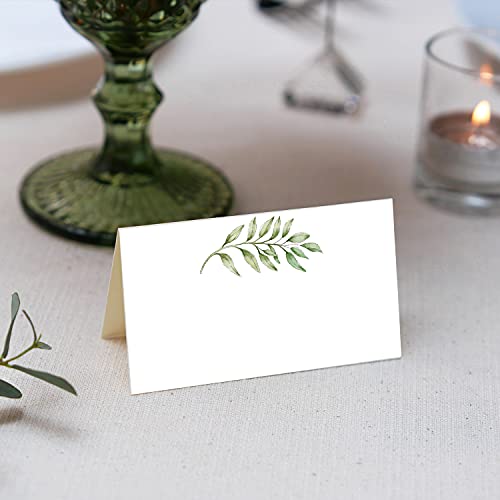 None/Brand 50 Pack Greenery Wedding Name Place Cards - 2 x 3.5 Inches - Image 4