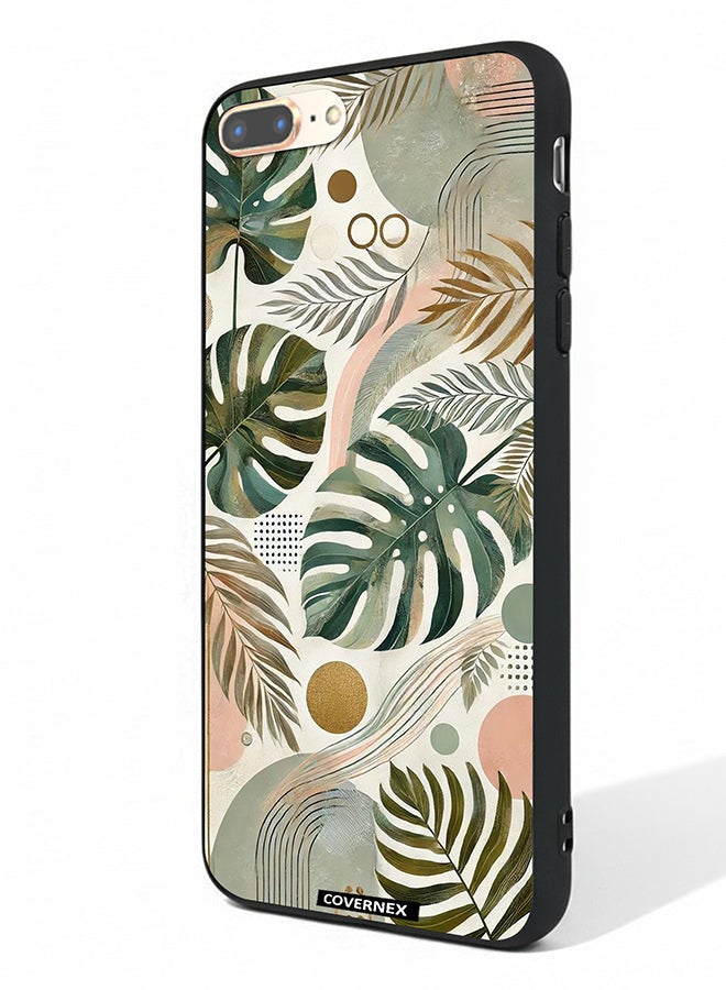 Covernex Apple iPhone 7 Plus Protective Case Cover Printed Featuring Tropical Monstera - Image 1