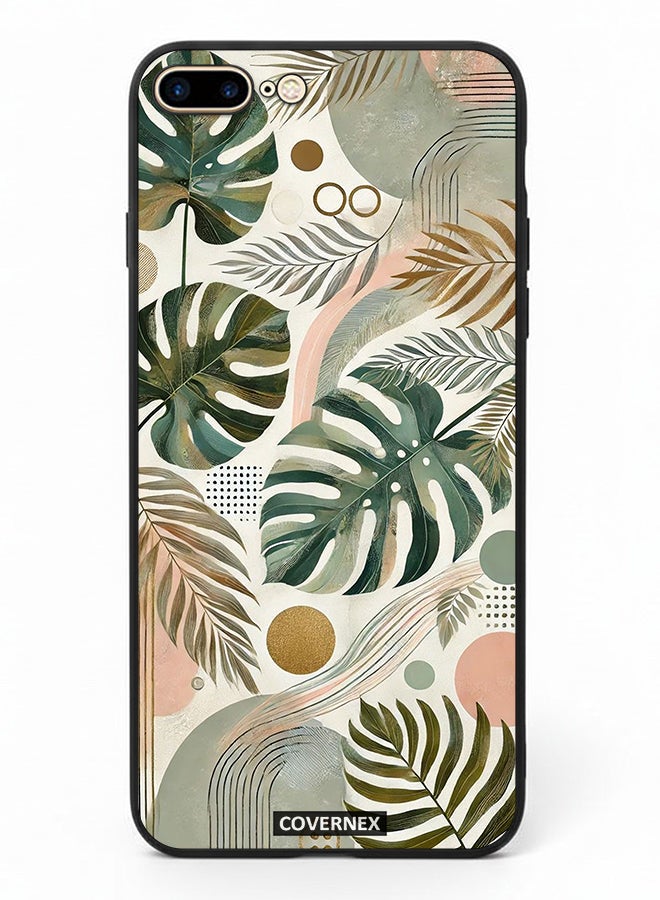 Covernex Apple iPhone 7 Plus Protective Case Cover Printed Featuring Tropical Monstera - Image 2
