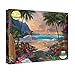 IdeaBazar Colorful Beach Ocean Puzzles for Adults 1000 Pieces Nature Beautiful Hawaii Bird Flower Plant Tree Jigsaw Puzzles Pretty Landscape Sunset Sailboat Floral Scenery Puzzle - Image 2
