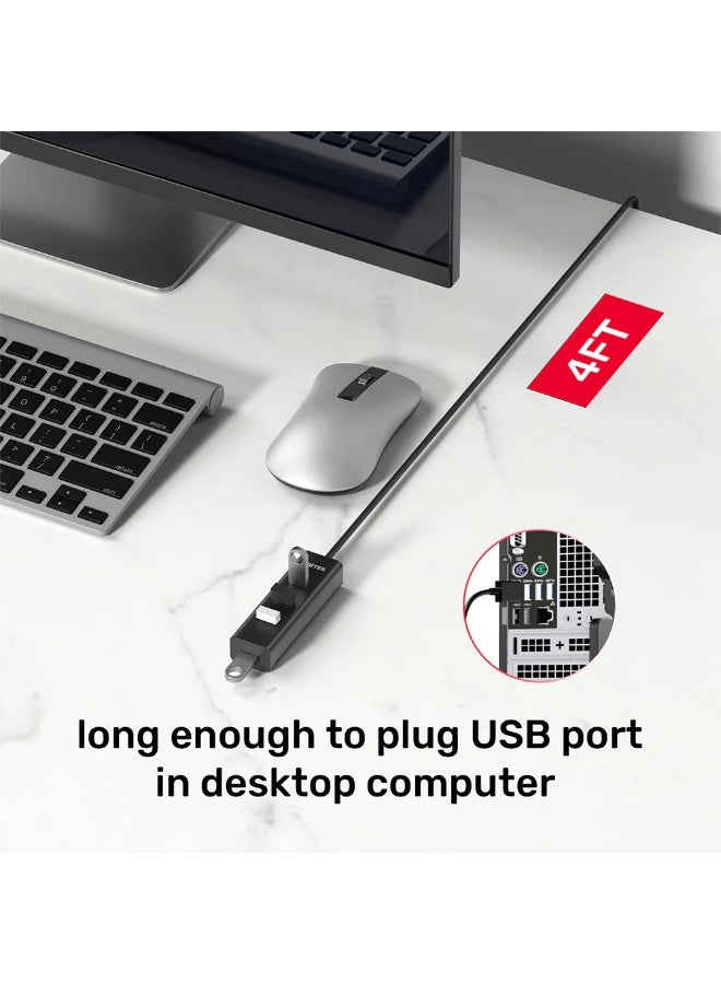 UNITEK يونيتك Y-3089V01 محور USB 4 في 1 USB-A (4*USB-A 5Gbps) مع كابل بطول 1.2 متر، مع منفذ طاقة USB-C 5V. - Image 5
