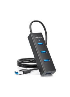 Unitek Y-3089V01 USB HUB 4-in-1 USB-A Hub (4*USB-A 5Gbps) with 1.2M Cable, with USB-C 5V Power Port. ( USB3.0 Type-A Male TO 4*USB-3.0 With 1.2M Cable)