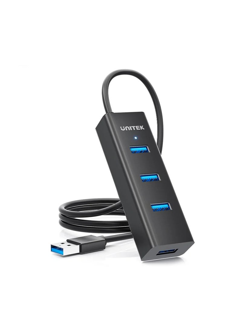 UNITEK Unitek Y-3089V01 USB HUB 4-in-1 USB-A Hub (4*USB-A 5Gbps) with 1.2M Cable, with USB-C 5V Power Port. ( USB3.0 Type-A Male TO 4*USB-3.0 With 1.2M Cable)  - Image 1