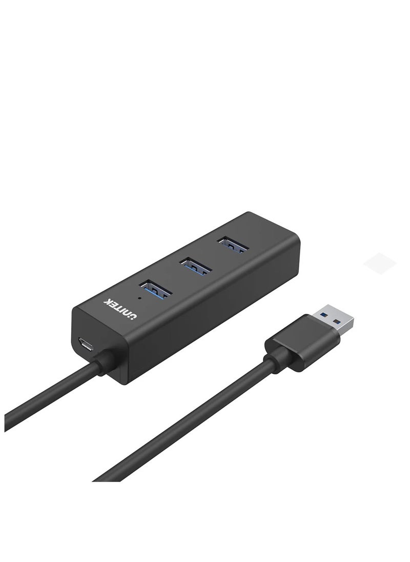 UNITEK Unitek Y-3089V01 USB HUB 4-in-1 USB-A Hub (4*USB-A 5Gbps) with 1.2M Cable, with USB-C 5V Power Port. ( USB3.0 Type-A Male TO 4*USB-3.0 With 1.2M Cable)  - Image 2