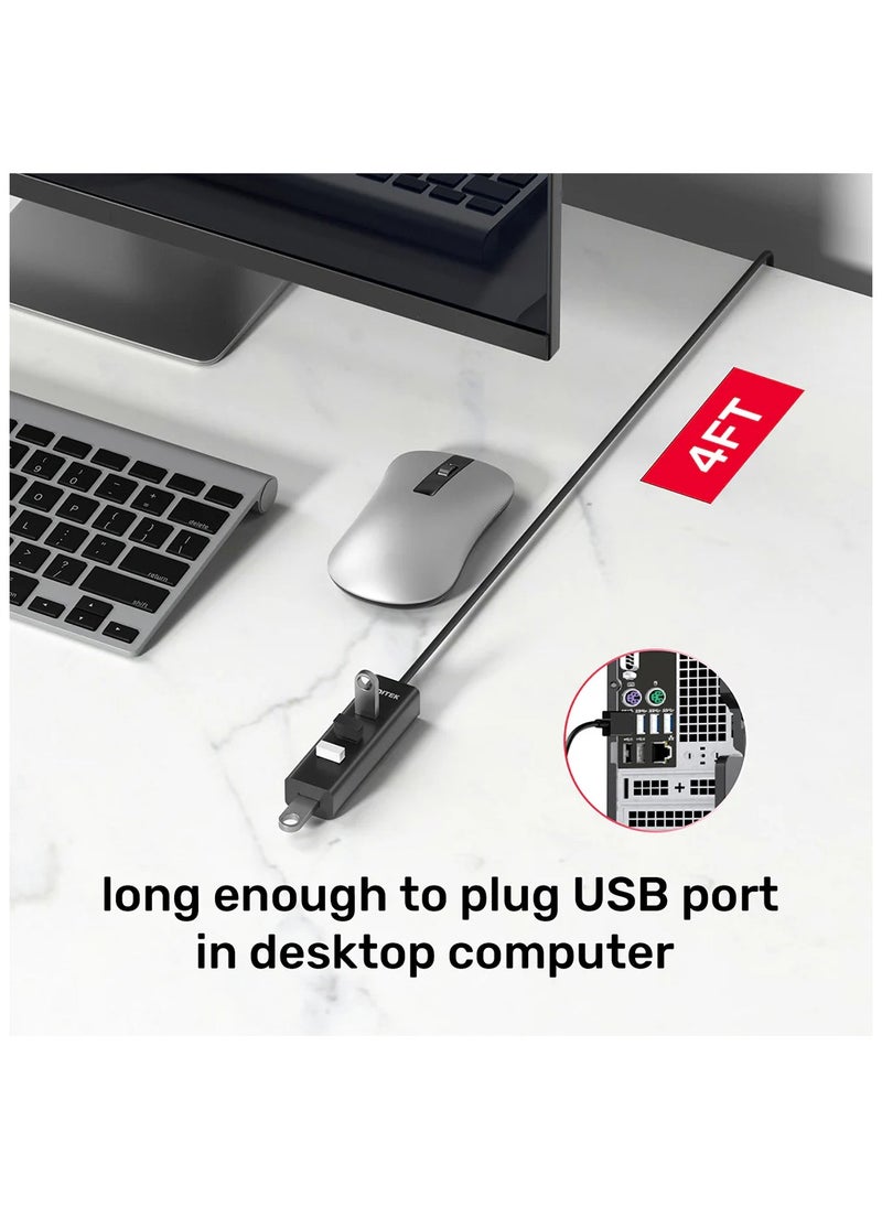 UNITEK Unitek Y-3089V01 USB HUB 4-in-1 USB-A Hub (4*USB-A 5Gbps) with 1.2M Cable, with USB-C 5V Power Port. ( USB3.0 Type-A Male TO 4*USB-3.0 With 1.2M Cable)  - Image 5
