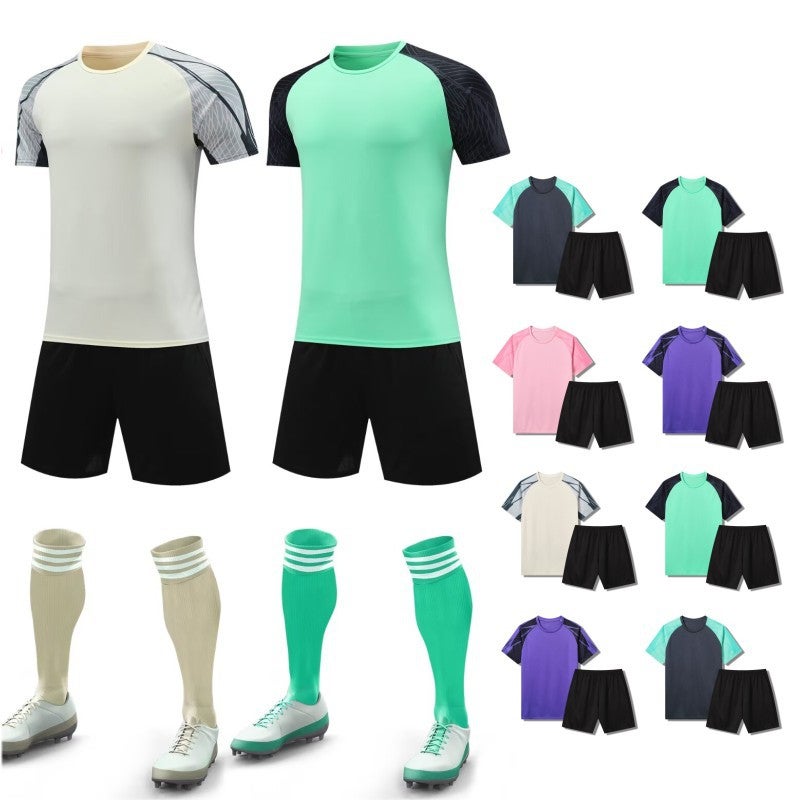 Children'S Football Uniform Suit For Boys And Girls, Primary School Students And Teenagers, Quick-Drying Football Jersey Training Game Team Uniform - Image 2
