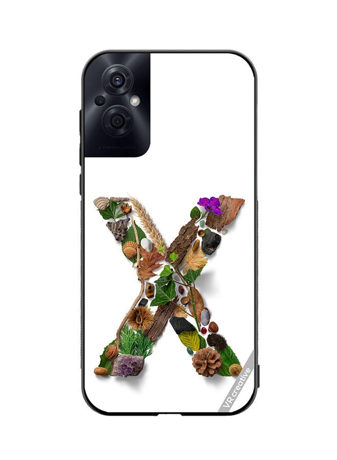 VR CREATIVE Protective Case Cover For Oppo Reno8 Z Alphabet X Design Multicolour - Image 1