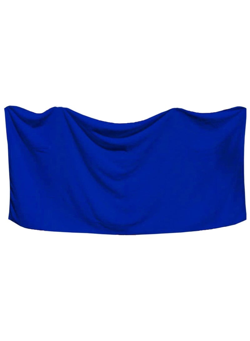 Fabienne 2-Pc Over-Sized Beach Towel 100x200cm Microfiber Extra Large Bath Sheet Pool Towel Yoga Towel Spa Towel Soft, High Absorption and Quick-Drying Blue  - Image 3