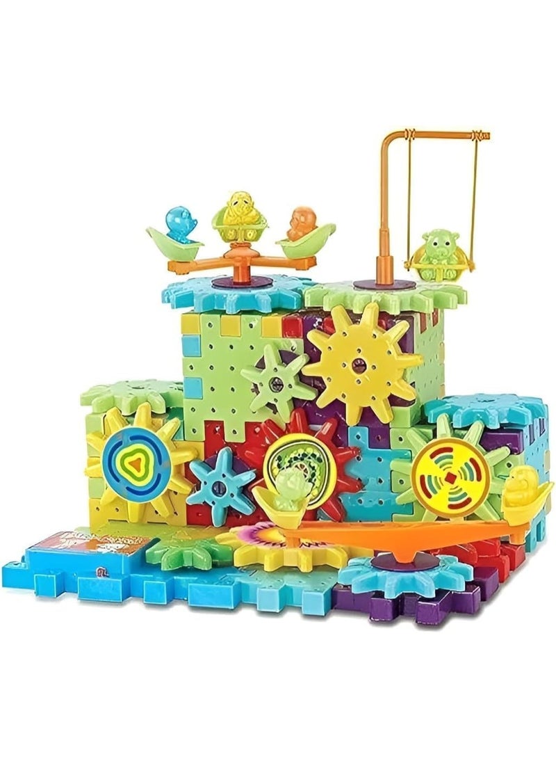 مكعبات بناء هندسية تفاعلية مع تروس دوارة - Image 1