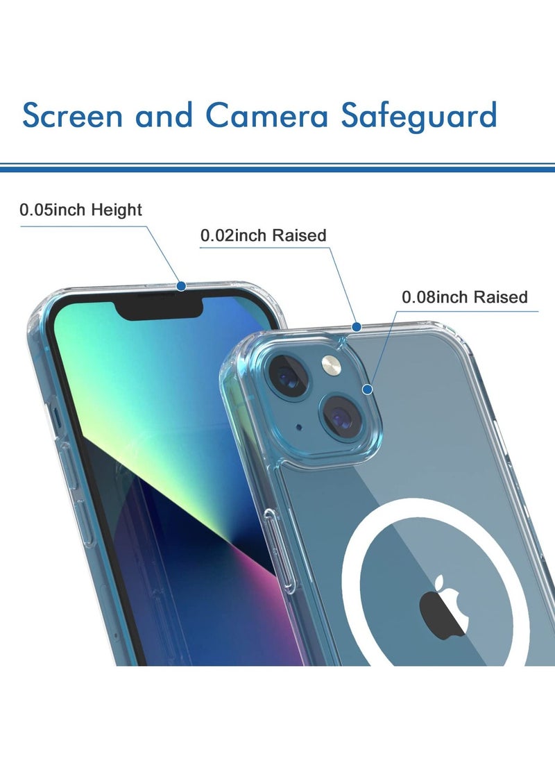 BORTONY - iPhone 14 Magsafe Case Clear with Shock Absorption Anti Scratch TPU Precise Cutouts Fit Crystal Magnetic Cover Design for Apple iPhone 14 6.1 inch in All Directions Transparent - Image 1