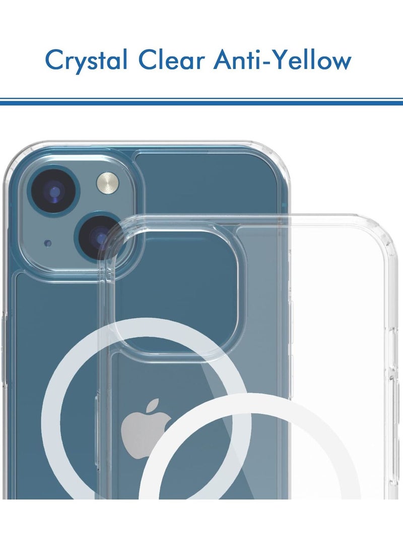 BORTONY - iPhone 14 Magsafe Case Clear with Shock Absorption Anti Scratch TPU Precise Cutouts Fit Crystal Magnetic Cover Design for Apple iPhone 14 6.1 inch in All Directions Transparent - Image 1