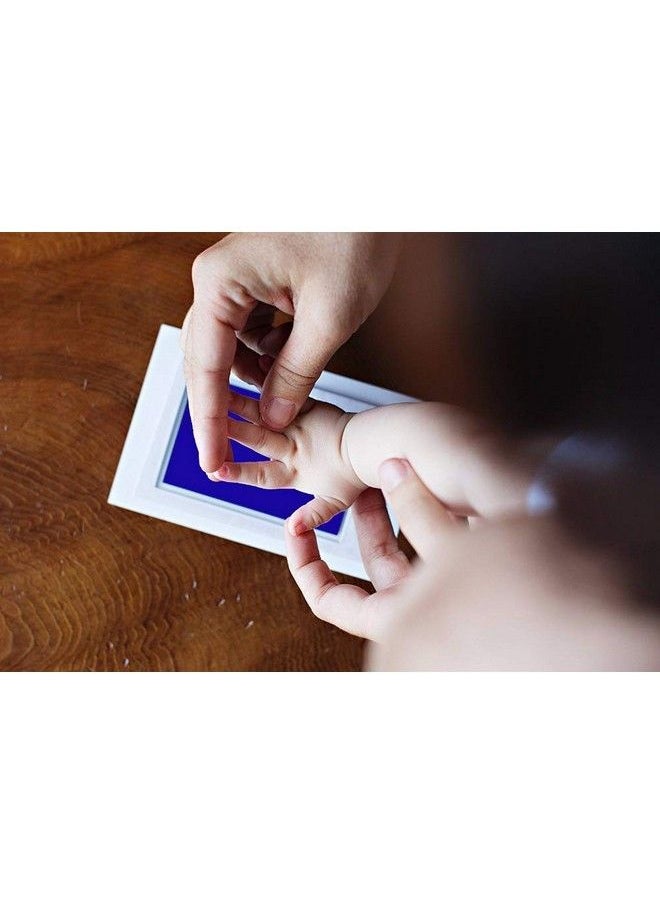 Grab Classy - Safe Inkless Baby Handprint And Baby Footprint Ink Pad With Imprint Cards 100% Non Toxic & Mess Free Safe For Newborn Baby And Toddlers (Dark Blue 6 12 Months) - Image 1