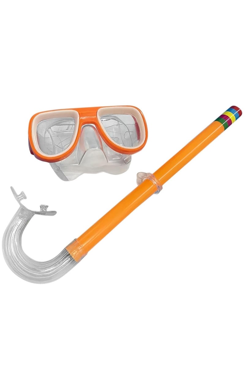 Rwnq Kids Snorkel Set, Adjustable Strap Dry Top Diving Mask, Anti-Fog Snorkeling Mask Gear, Kids Swimming Goggles for Boys and Girls, Age 6-14-Swimming supplies- Swimming goggles for children- Swimming equipment- Diving set for children. - Image 1