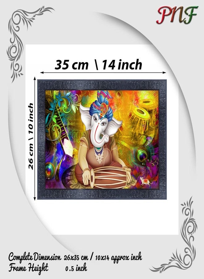 pnf Poster And Frames Ganesh Ji Wooden Photo Frame With Acrylic Sheet | For Living, Pooja Room | Home Decoration Item | Best Gifting Option (10 * 14inch,Multicolour,Synthetic) 13643 - Image 2