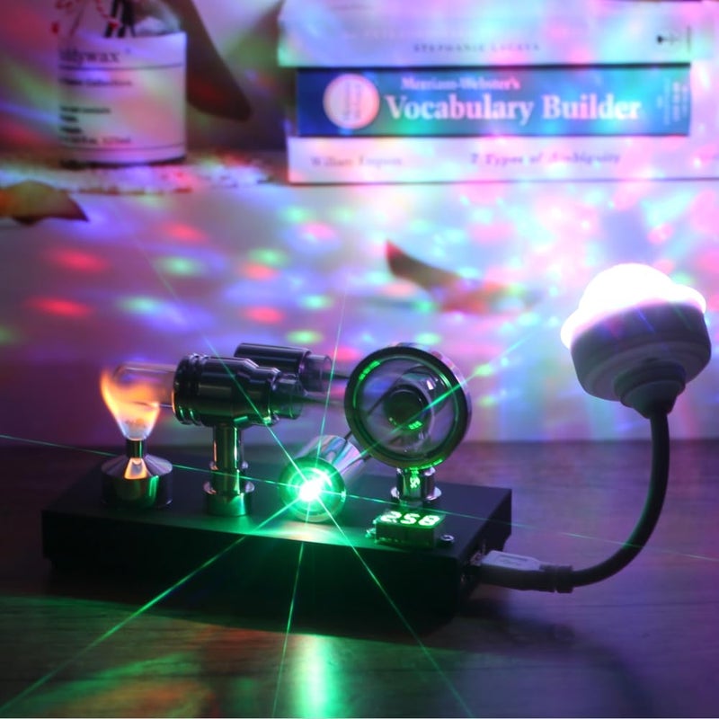 Sunnytech Hot Air Stirling Engine Motor Electricity Generator Educational Colorful LED SC (SC011) - Image 5