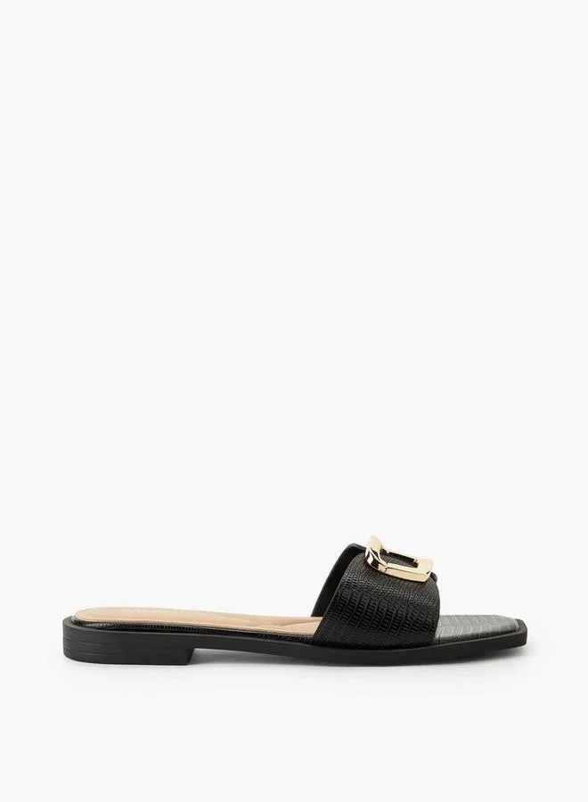 Celeste BLACK Women Slip-On Sandals for Women | Best Price UAE