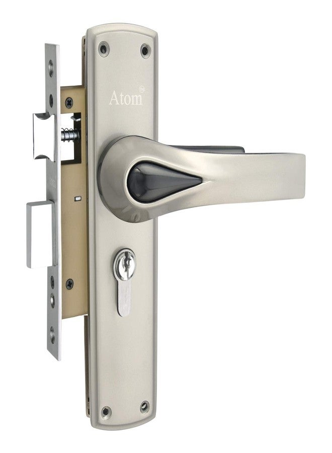 Atom Heavy Duty Mortise Door Lock with One Sided Key for Bedroom, Living Room, Main Door, Silver Satin Finish | 3 Keys | Lockset for House Hotel Office(O38CYOSK) - Image 2