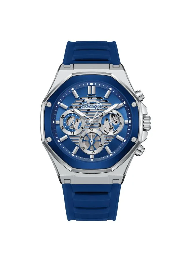 Slazenger SLAZENGER SL.9.2390.2.06 Men's Multi Function Display Watch & Silicone Strap Dark Blue