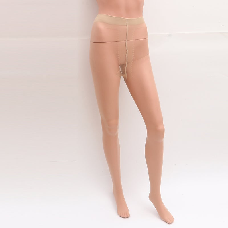 💄 ثلاثة أزواج من جوارب طويلة رفيعة صيفية بفتحة على شكل حرف للنساء وزن حتى 65 كجم لون بشرة - Image 4