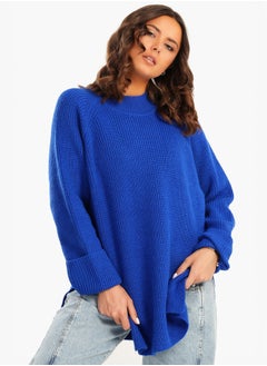 Relaxed Pullover with Folded Cuffs