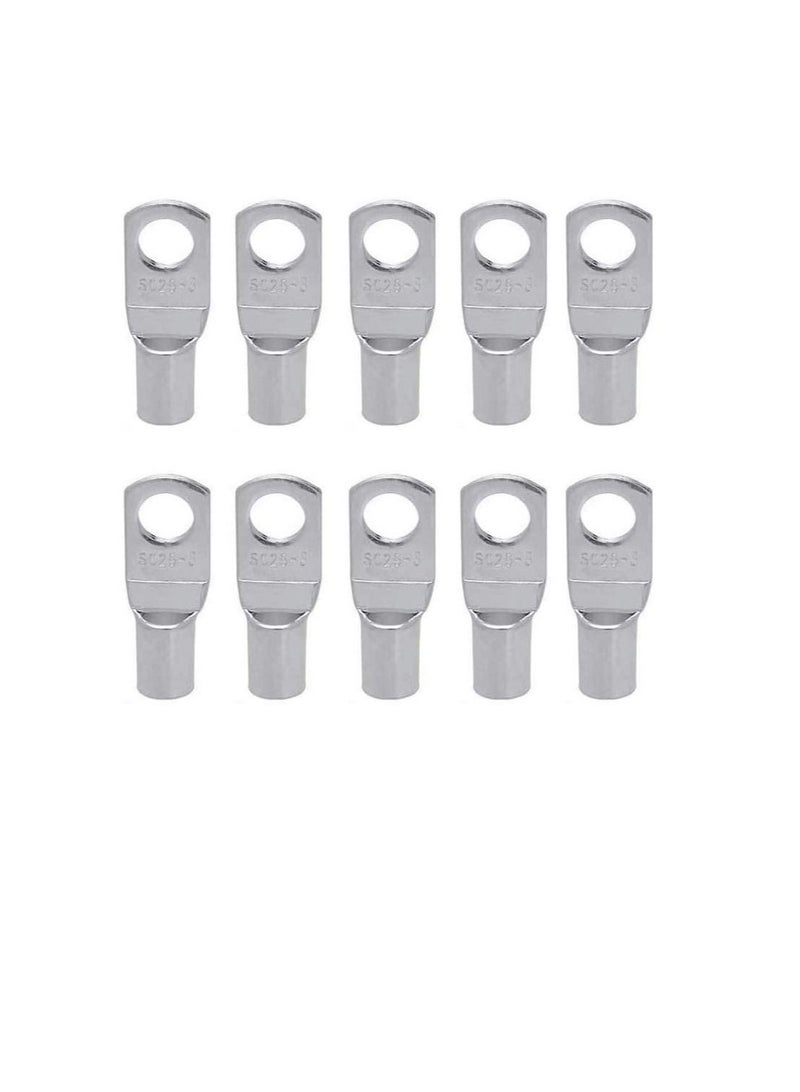 Copper Cable Lugs 10Pcs Set-Wire Terminals, Connector Cable lugs Ring Battery SC Terminals, for Marine, Solar, Automotive, Electric, Home Applications etc (Hole Size 6mm, Cable Size 10mm)  - Image 3