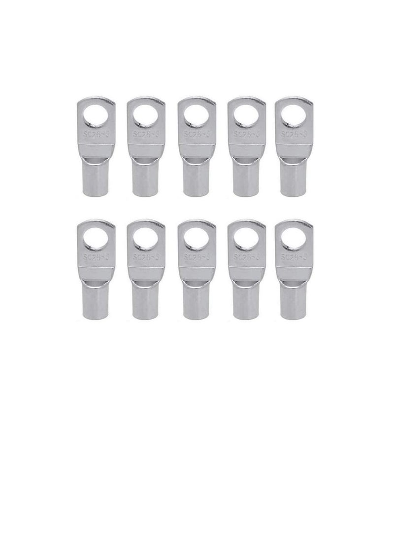 Copper Cable Lugs 10Pcs Set-Wire Terminals, Connector Cable lugs Ring Battery SC Terminals, for Marine, Solar, Automotive, Electric, Home Applications etc (Hole Size 6mm, Cable Size 10mm)  - Image 2