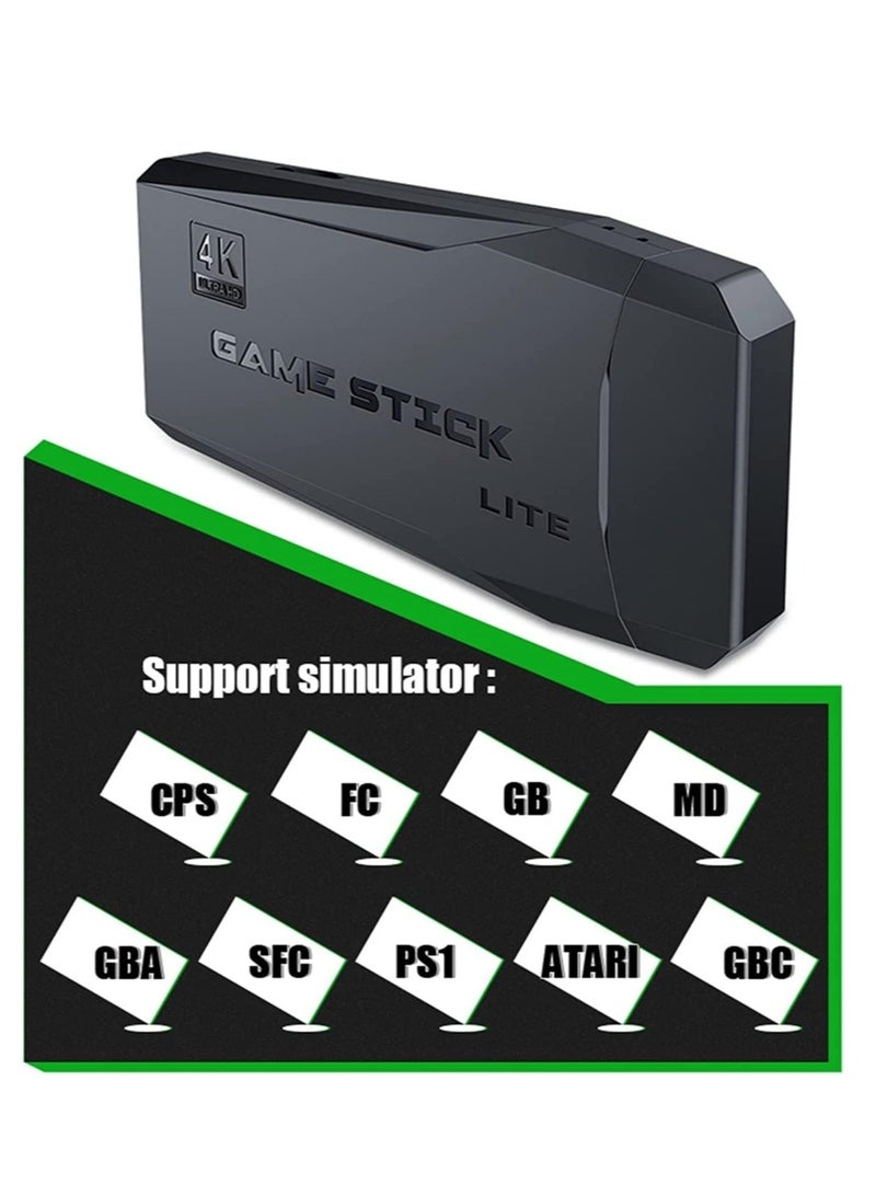 4K Smart Video Game TV Stick – Retro Gaming Console with 10,000 Games, 32/64GB Storage, 2.4G Wireless Controllers (32GB Model with 3,000+ Games) - Image 3