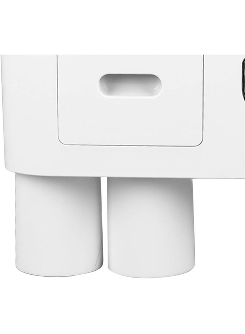 Toothpaste Dispenser with 2 Magnetic Cups, Wall Mounted Toothbrush Holder Without Perforating for Bathroom, No Drilling, Hands-Free Toothpaste Squeezer Set  - Image 2